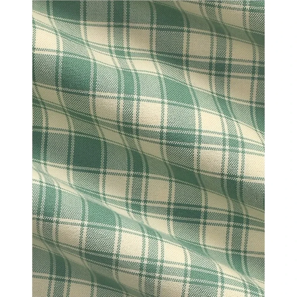Polo Ralph Lauren Green Tan Short Sleeve Oxford Camp Plaid Shirt Men's Size 4XLT